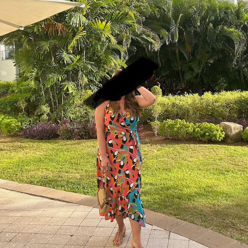 Farm Rio x Anthropologie Toucans Wrap Maxi Dress Size Large